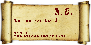 Marienescu Bazsó névjegykártya